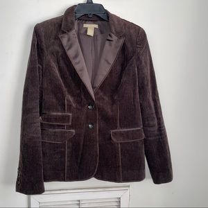 Joan Vass Brown Corduroy Jacket Size 4